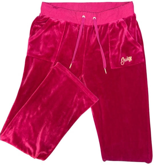 Hot Pink Velour Pants | Juicy Couture - Picture 1 of 3